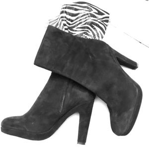 Suede Calvin Klein platform boots